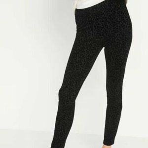 Old Navy Black Leopard Stevie Pants